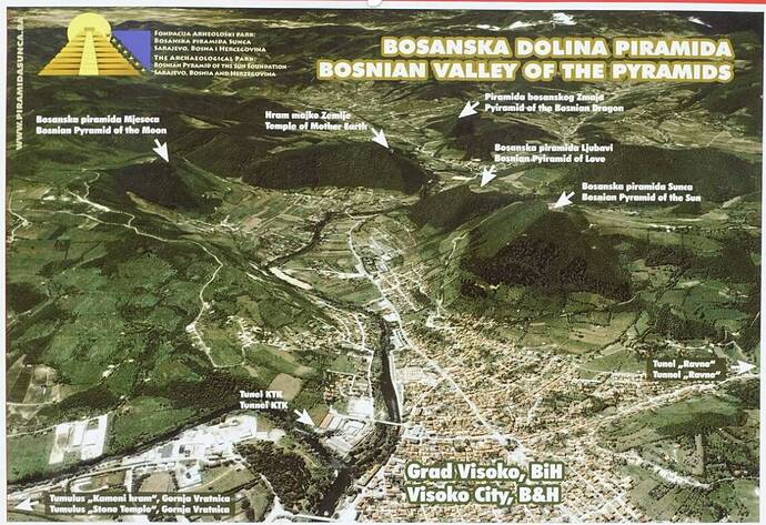 Bosnia pyramids air view